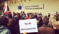 Fotók: Az Európai Bizottság előtt tüntettek a Népszabadságért
