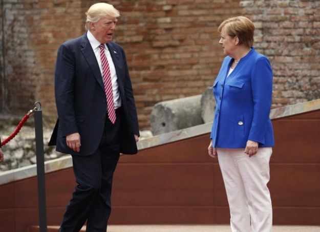 Merkel és Trump az olaszországi Taomirnában