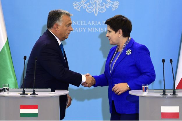Orbán Viktor és Beata Szydlo