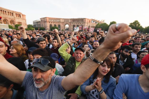 Örmény tüntetők