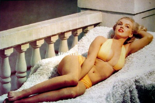 Marilyn Monroe Old Pin-up Centerfold Poster, Hot Bikini!