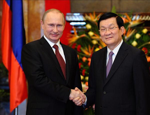 Putyin és Truong Tan Sang vietnami elnök