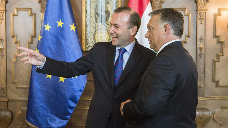 Orbán Viktor és Manfred Weber találkozója az Országházban