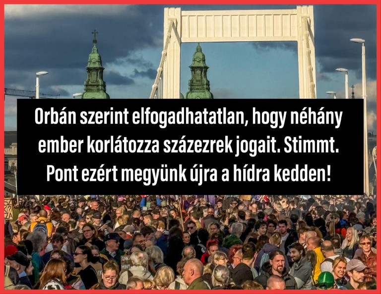A Kúria 24 helyett csak 12 órás blokádot engedélyezett az Erzsébet hídon