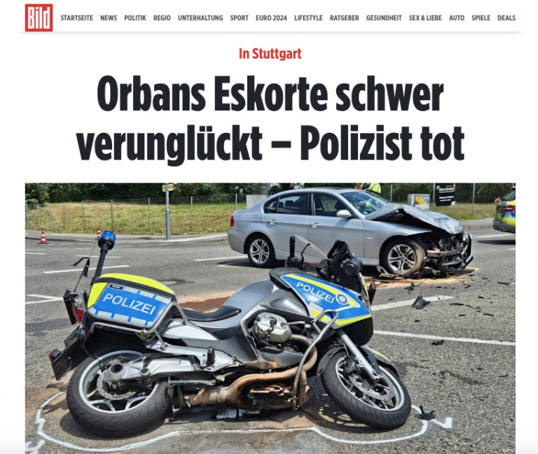 Meghalt egy Orbán Viktor konvoját biztosító motoros rendőr Stuttgartban