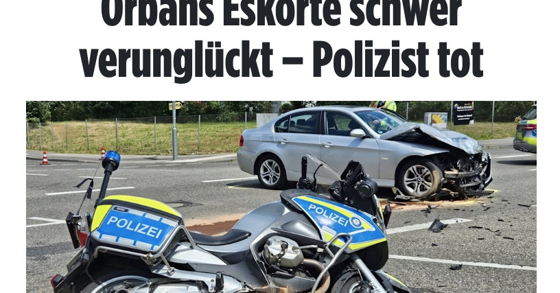 Meghalt egy Orbán Viktor konvoját biztosító motoros rendőr Stuttgartban