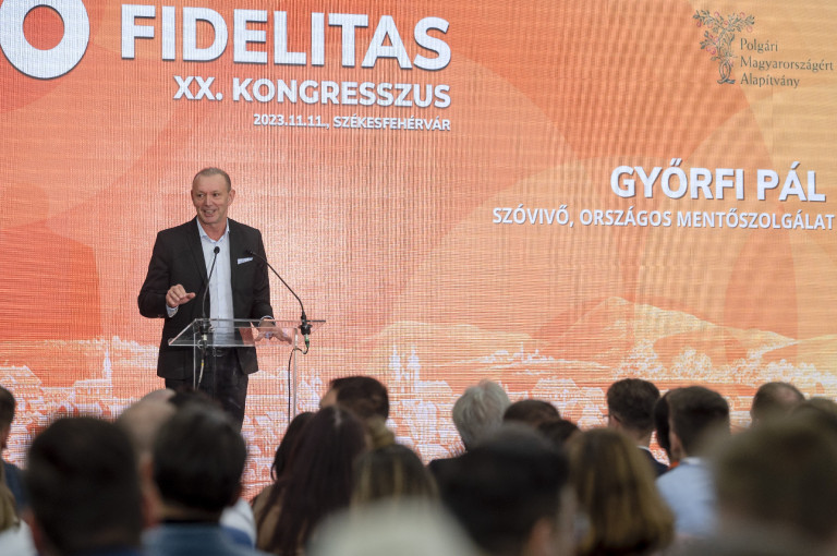 Győrfi Pál is beszédet mondott a Fidelitas kongresszusán