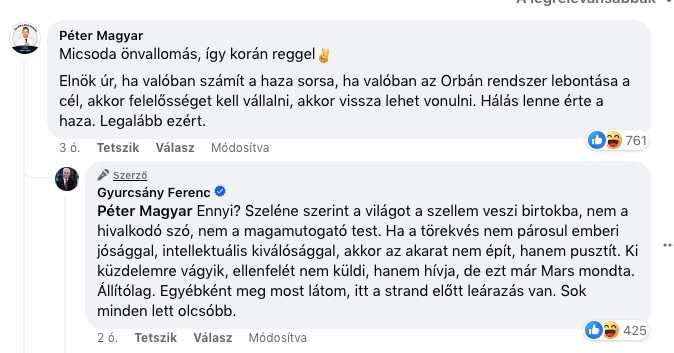Amire mindenki várt: összecsapott Magyar Péter és Gyurcsány Ferenc