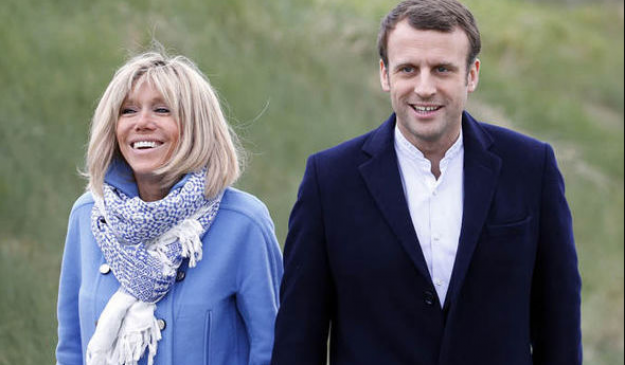 Macron és felesége, Brigitte Macron