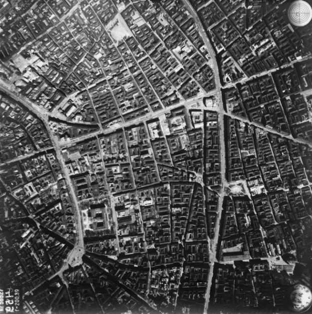 Légifotó 1944-ből: Kiskörút és Nagykörút