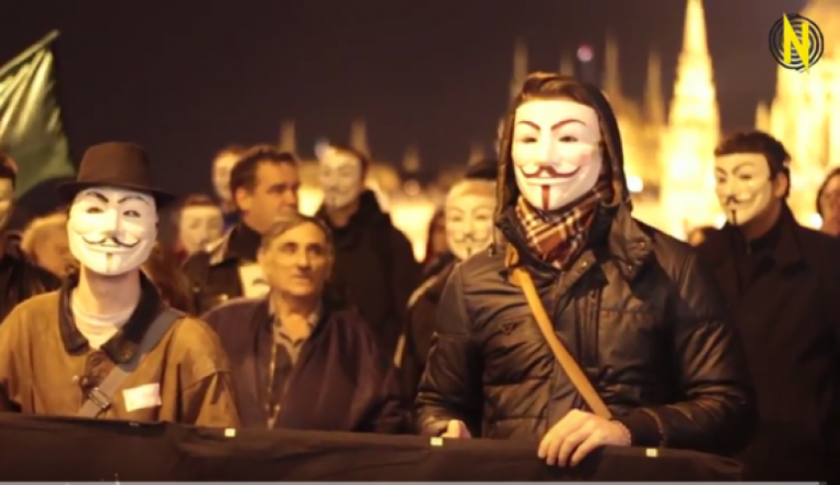 Nem tolták túl a kilométereket Budapesten Guy Fawkes magyar követői – videó!