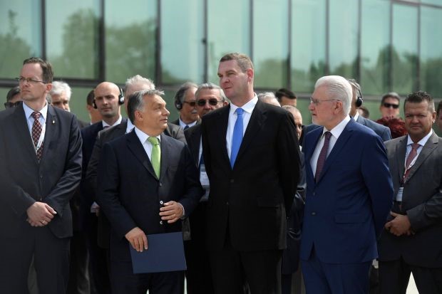 Botka és Orbán találkozója 2017-ben, amikor a kormányfő Szegedre látogatott