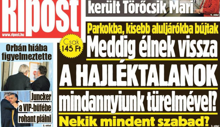 Még önmagához képest is durva és gonosz címlappal állt elő a kormánypárti bulvárlap