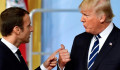Trump Párizsba érkezése után egyből keményen odaszólt a francia elnöknek