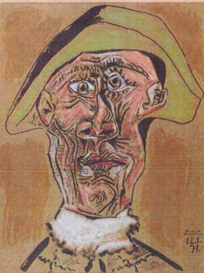 Picasso: Harlequin fej, 1971