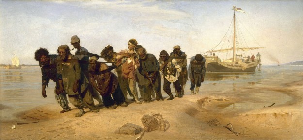 Ilja Jefimovics Repin: Hajóvontatók a Volgán (1873)