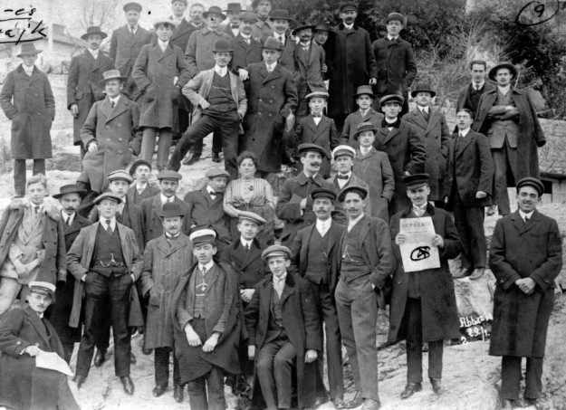 Sztrájkolók az 1910-as évek elején