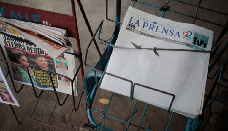 Üres címlappal jelent meg a La Prensa