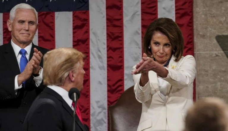 A demokrata képviselőnő tapsa mindent elárul Trump év eleji beszédéről