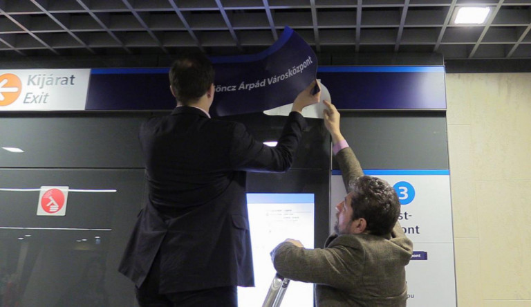 Átnevezéssel hackelte meg a Momentum a 3-as metró megállóját