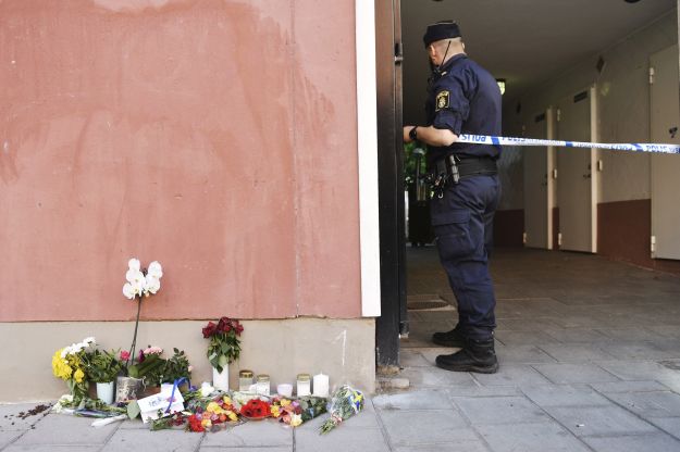 A lövöldözés helyszíne Stockholmban