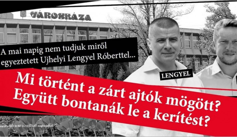 A „kerítésbontó” polgármestert és az MSZP-t ábrázoló óriásplakátokkal rukkolt elő a bevétel nélküli siófoki roma egyesület