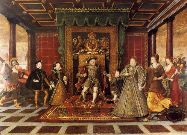 Az angol történelem tele van híres másodszülőttekkel: a birodalmat megalapozó VIII. Henrik (a képen családja körében) is az volt