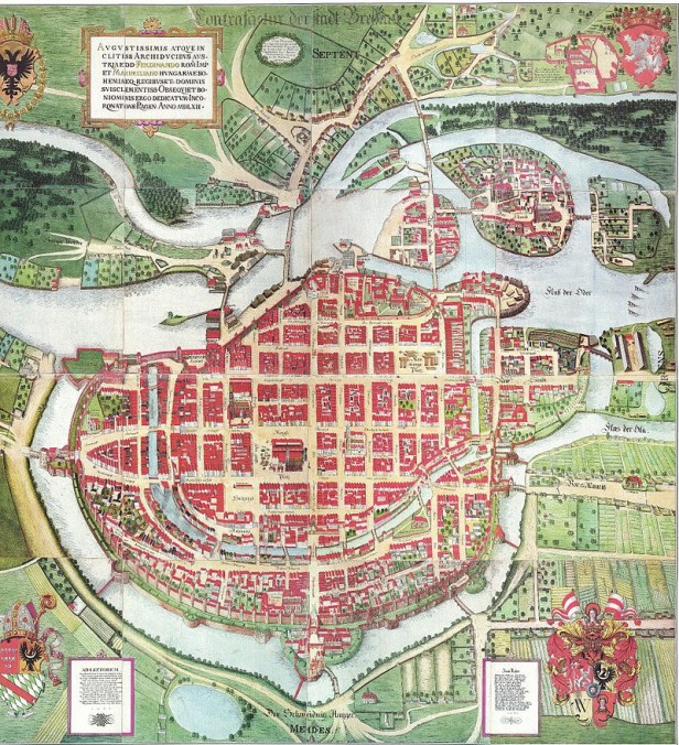 A város térképe 1562-ből
