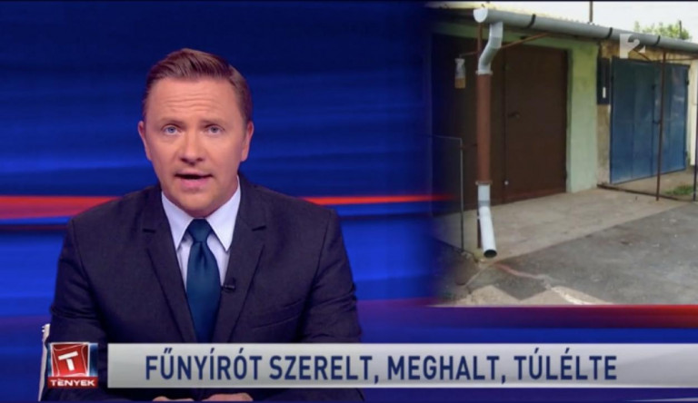 „Fűnyírót szerelt, meghalt, túlélte” – nem lacafacázik a TV2-s Tények