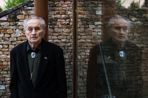 A 90 éves Tornai József Kossuth-díjas költő, a nemzet művésze a születésnapja alkalmából rendezett esten a városmajori Barabás Villában 2017. október 11-én.