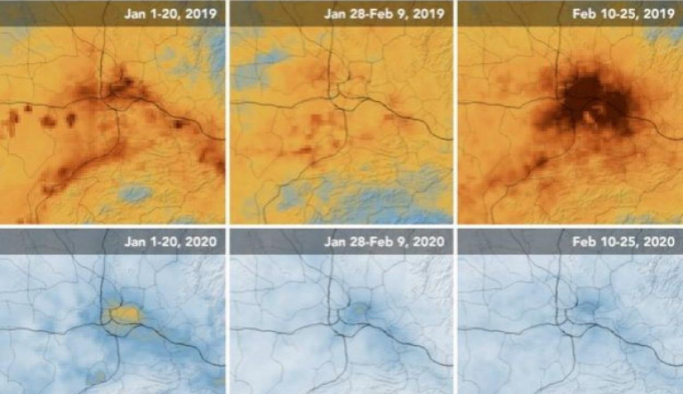 Jelentősen javult a levegő minősége Kínában a járvány kitörése után
