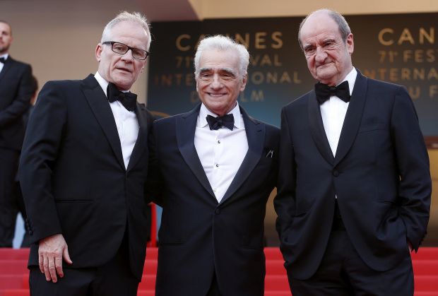 Frémaux Martin Scorsese és Pierre Lescure mellett
