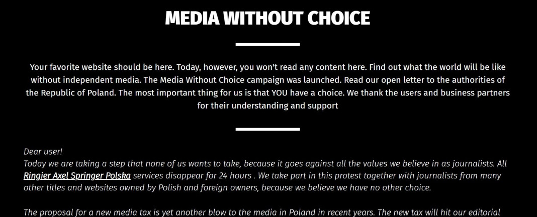 Reklámadót tervez a lengyel kormány, a független média tiltakozik