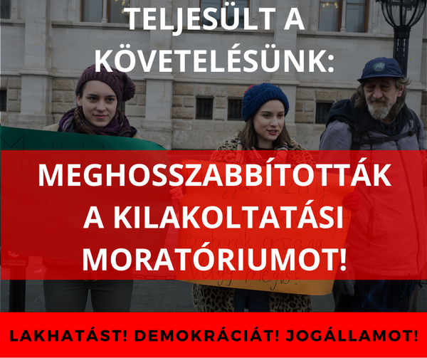 Meghosszabbították a kilakoltatási moratóriumot 