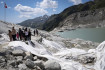 Rekordgyorsasággal olvadtak idén a svájci gleccerek 