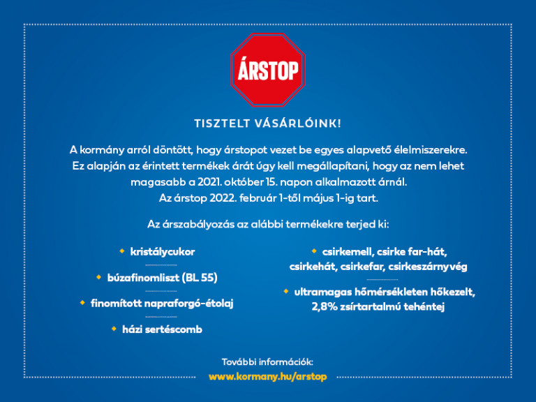 Helyesírási hibákkal, hiányzó betűkkel tette közzé a kormány az egyik árstopos plakátmintáját