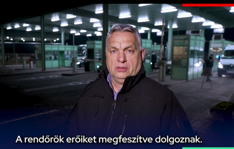 Határszemlét tartott Orbán Viktor az éjszaka