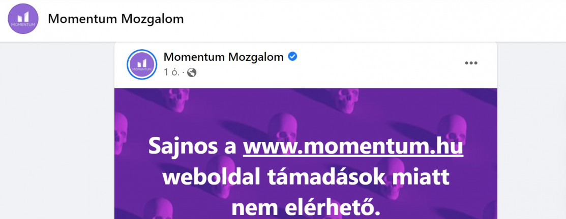 Elérhetetlenné tették a Momentum honlapját