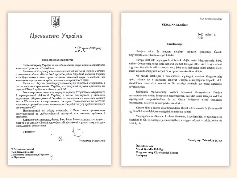 Zelenszkij is gratulált Novák Katalinnak
