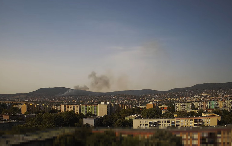 Nagy területen ég az erdő Pécsen, már helikopterrel is oltanak