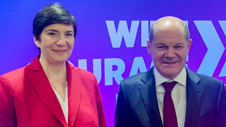 A német kancellárral találkozott Dobrev Klára