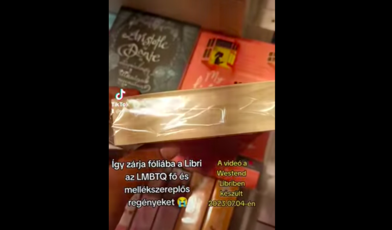 Átlátszó fóliába csomagolt könyveket a Libri a homofób törvény miatt