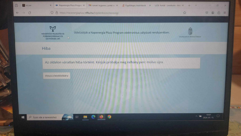 Megnyílt, de elérhetetlenné vált a napenergia program online felülete