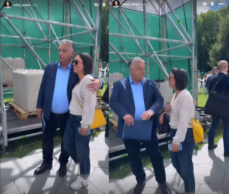 Orbán Ráhel 15 milliós táskával ment ki az apjához a Békemenetre
