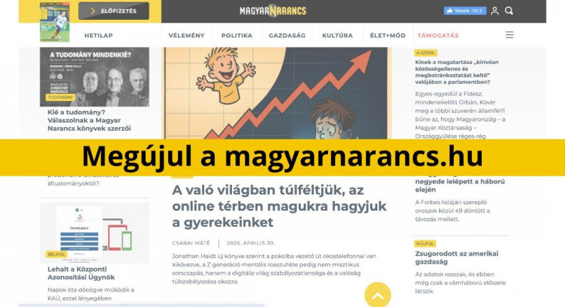 Megújul a Magyarnarancs.hu!