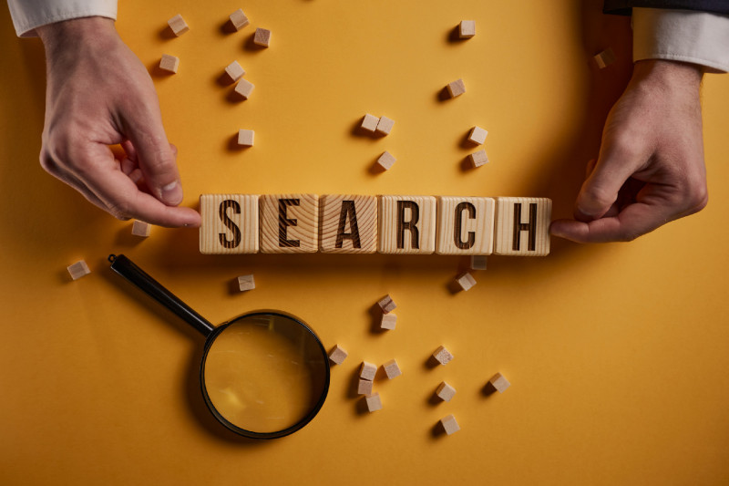 Search or research symbol. Business and search or research conce