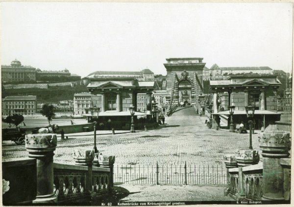 Lánchíd pesti hídfő 1873 körül