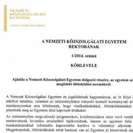 Erkölcsi tartalom és dresszkód a Közszolgálati Egyetemen