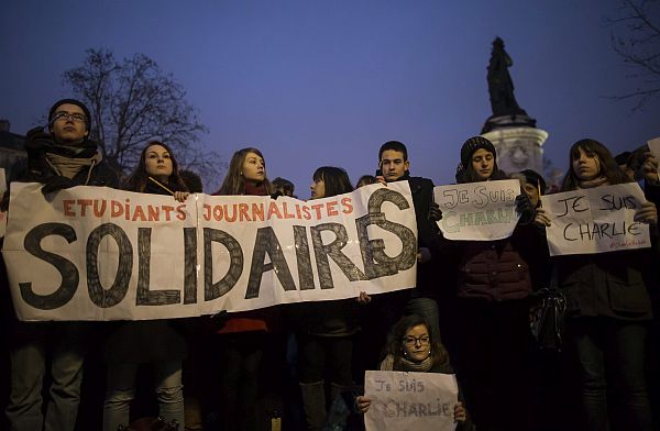 A támadás elleni párizsi demonstráció
