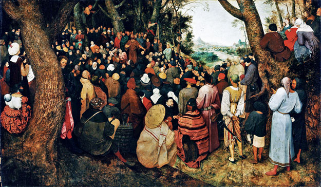 Id. Pieter Bruegel: Keresztelő Szent János prédikációja